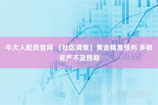牛大人配资官网 【社区调查】黄金精准预判 多数资产不及预期